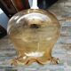 Suspension vintage en verre couleur miel