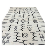 Berber kilim rug • Modern black and white