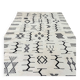 Berber kilim rug • Modern black and white