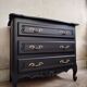 Vintage black chest of drawers