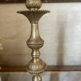 Paire de bougeoirs en laiton