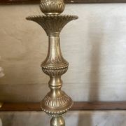 Paire de bougeoirs en laiton