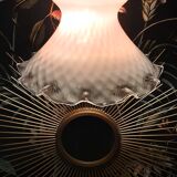 Pink opaline hanging lamp