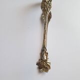 Art Nouveau sugar tongs in solid silver and vermeil