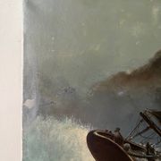 Marine, modern school, oil on canvas signed Van Ingelgam 1974