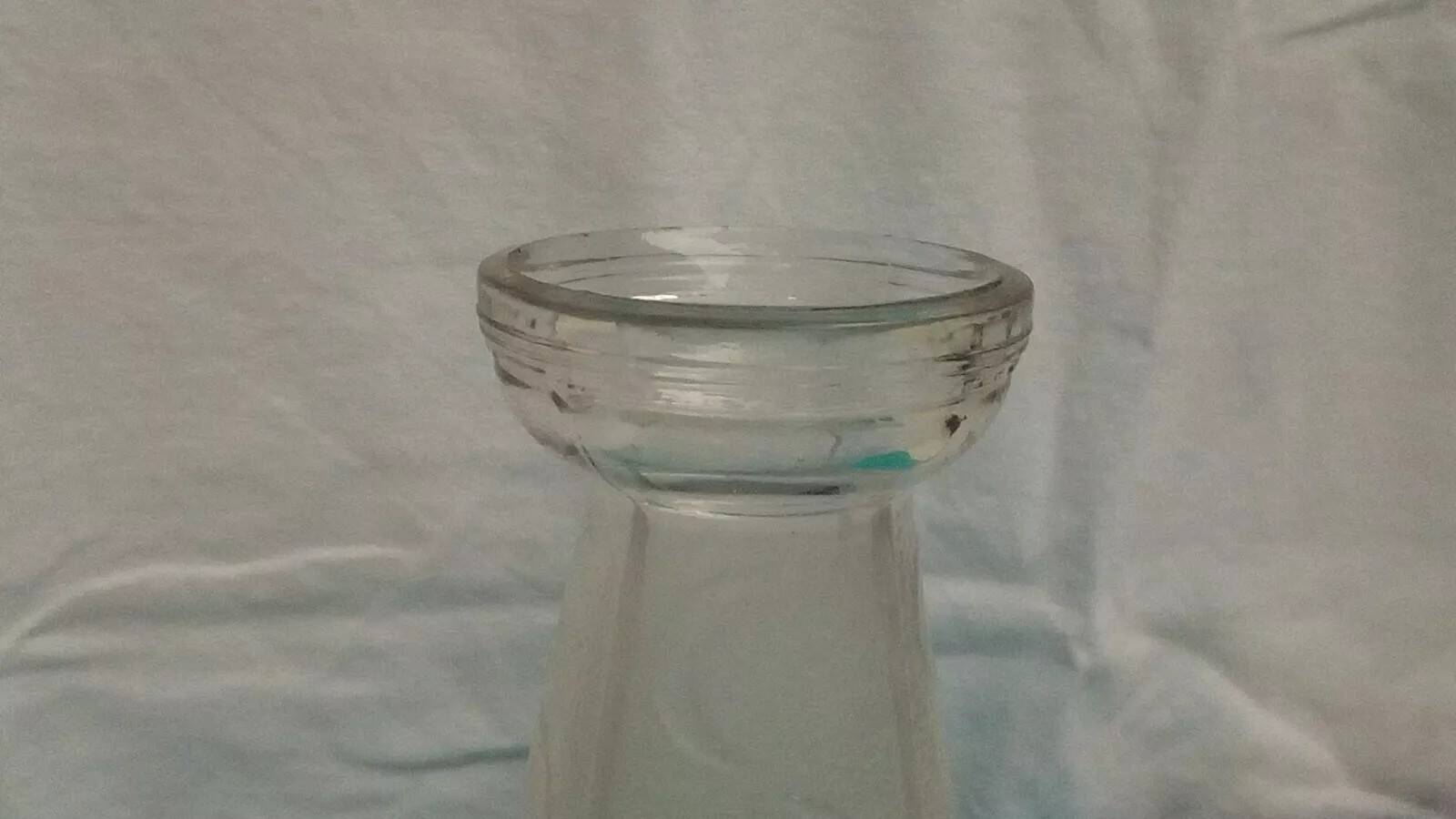 Hyacinth vase in frosted satin glass art nouveau period early 20th century