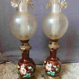 Pair of art nouveau lamps