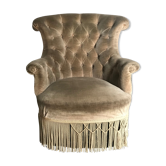 Khaki green toad chair padded