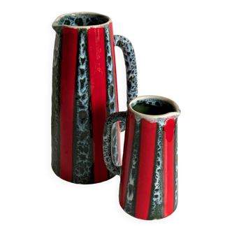 Vases Pitchers Ceramic Art Luc VALLAURIS Vintage