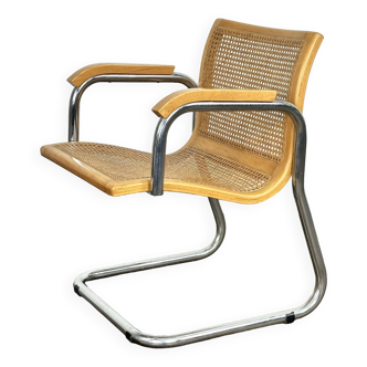 chaise vintage en sangle / rotin