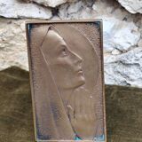 Bronze plaque of the Virgin Mary by Max Le Verrier