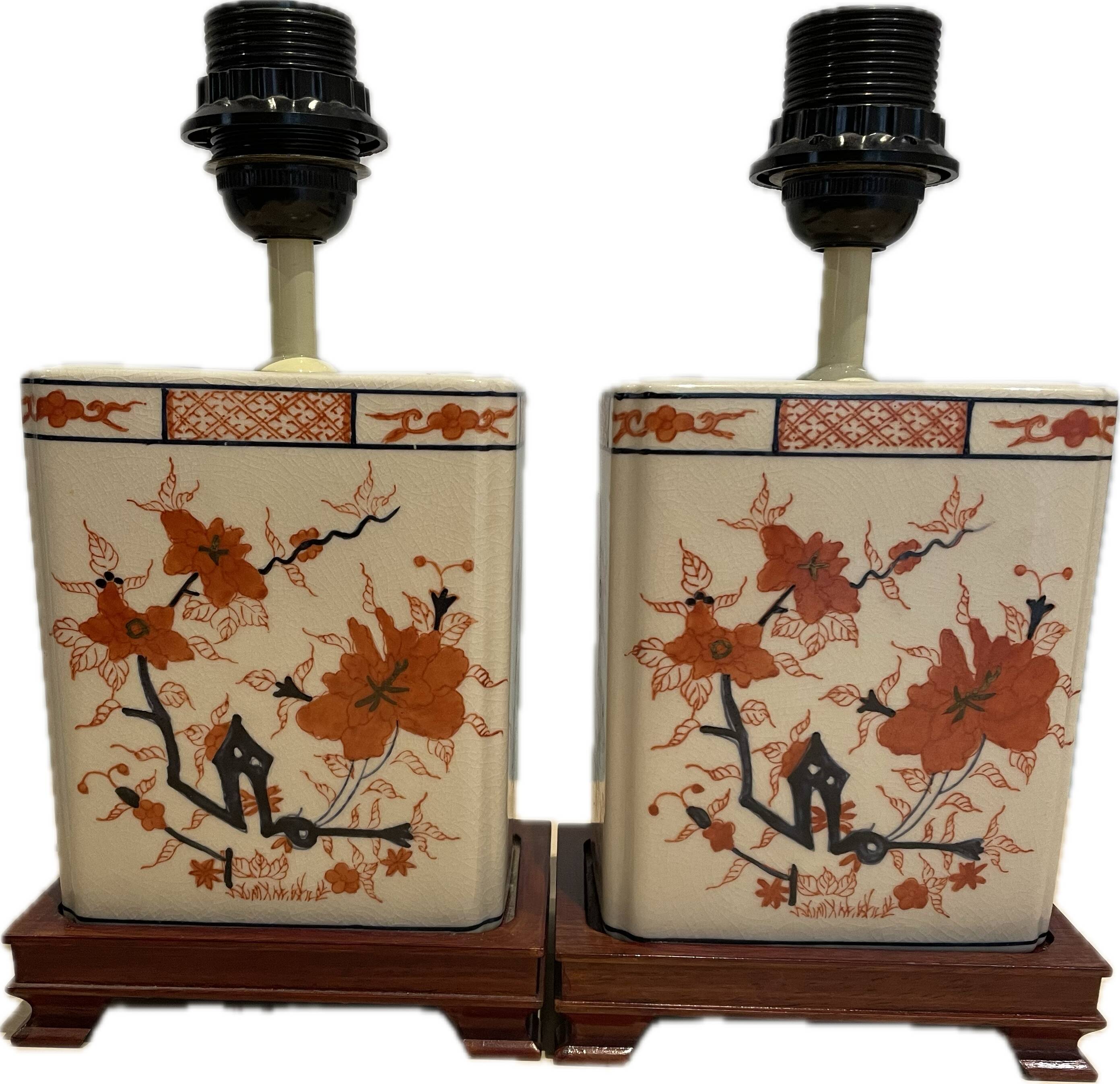 Asian style ceramic bedside lamp