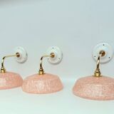 Appliques verre de Clichy moucheté