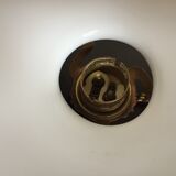 Old white opaline and brass hanging No.4