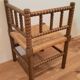 Turned wooden corner chair
