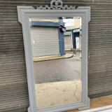 Classic mirror in gray painted wood