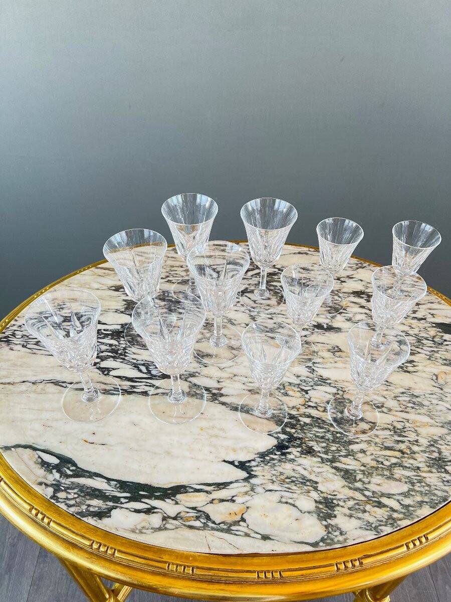 Saint Louis Crystal Glass Service, Cerdagne Pattern, 20th Century
