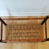 Wooden bench seated in rope 1950