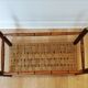 Banc en bois assise en corde 1950