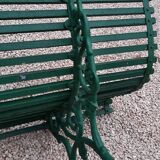 Garden bench with cast iron base
