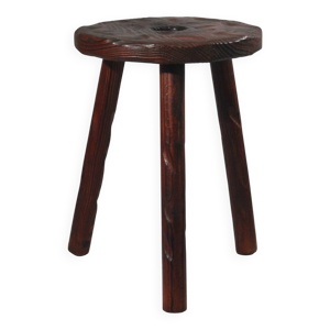 Tabouret tripode brutaliste - 1950s