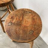 Set of three high tripod farmhouse stools