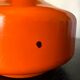 Lampe orange à fleurs 1970