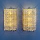 Pair of frosted glass wall sconces by Barovier & Toso, Italy, 1960s