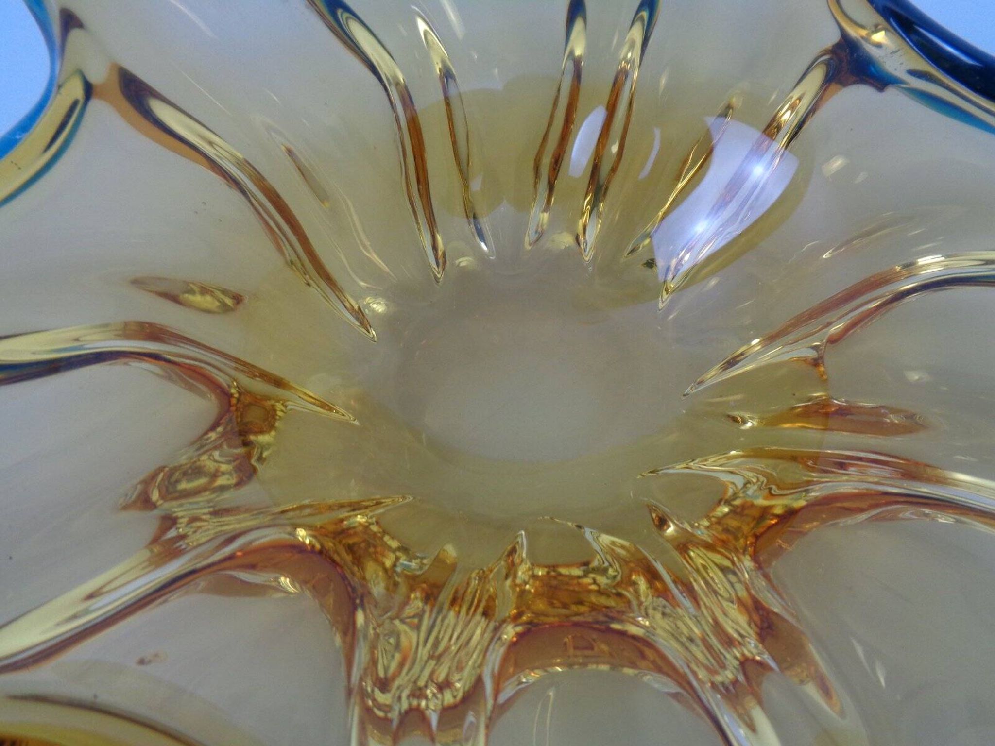 Sommerso Murano Glass Bowl, Italy, 1960s