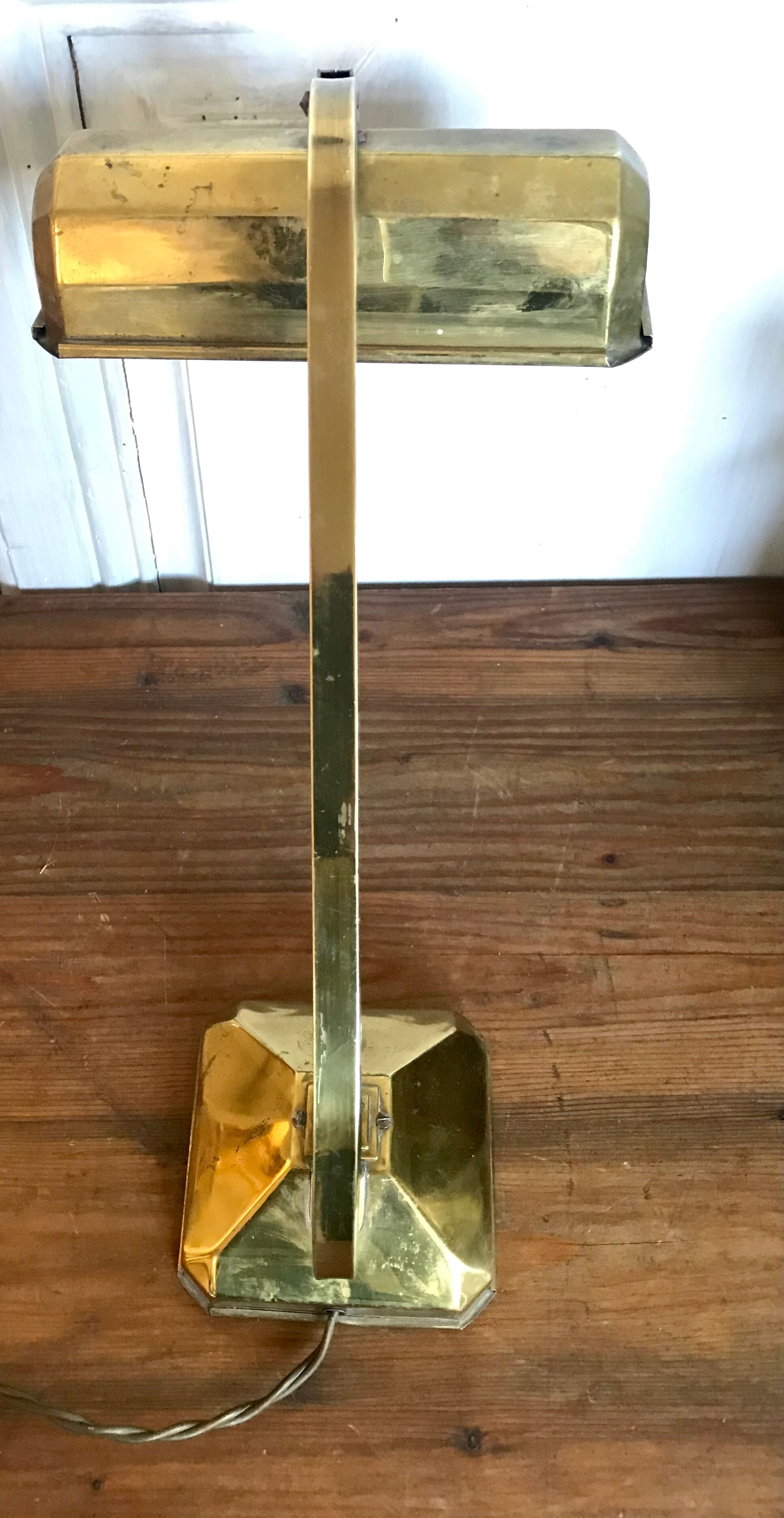 Art Deco brass desk lamp