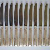 12 couteaux à dessert ou fromage métal argenté SFAM 21,5 cm