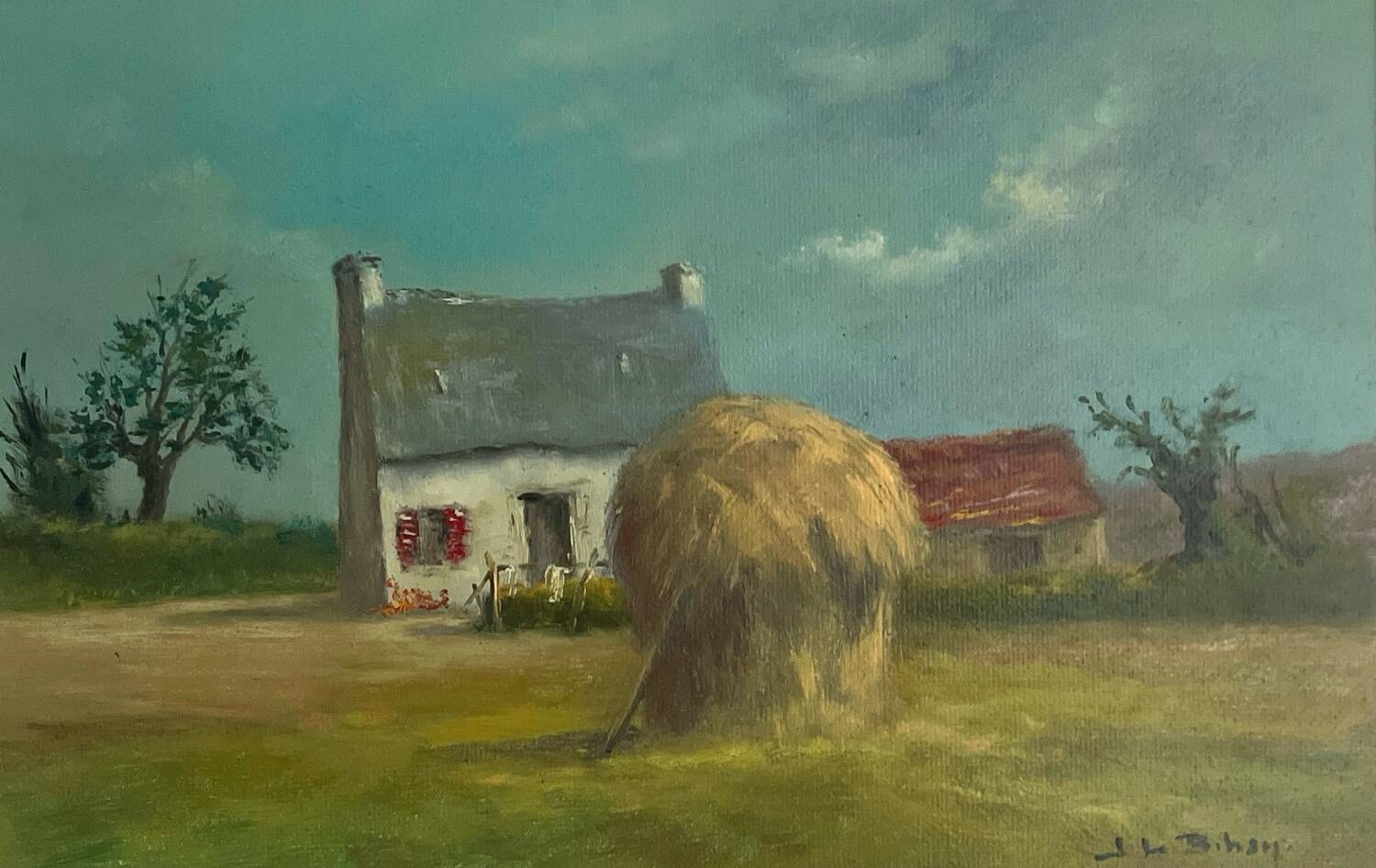 Breton painting on wood