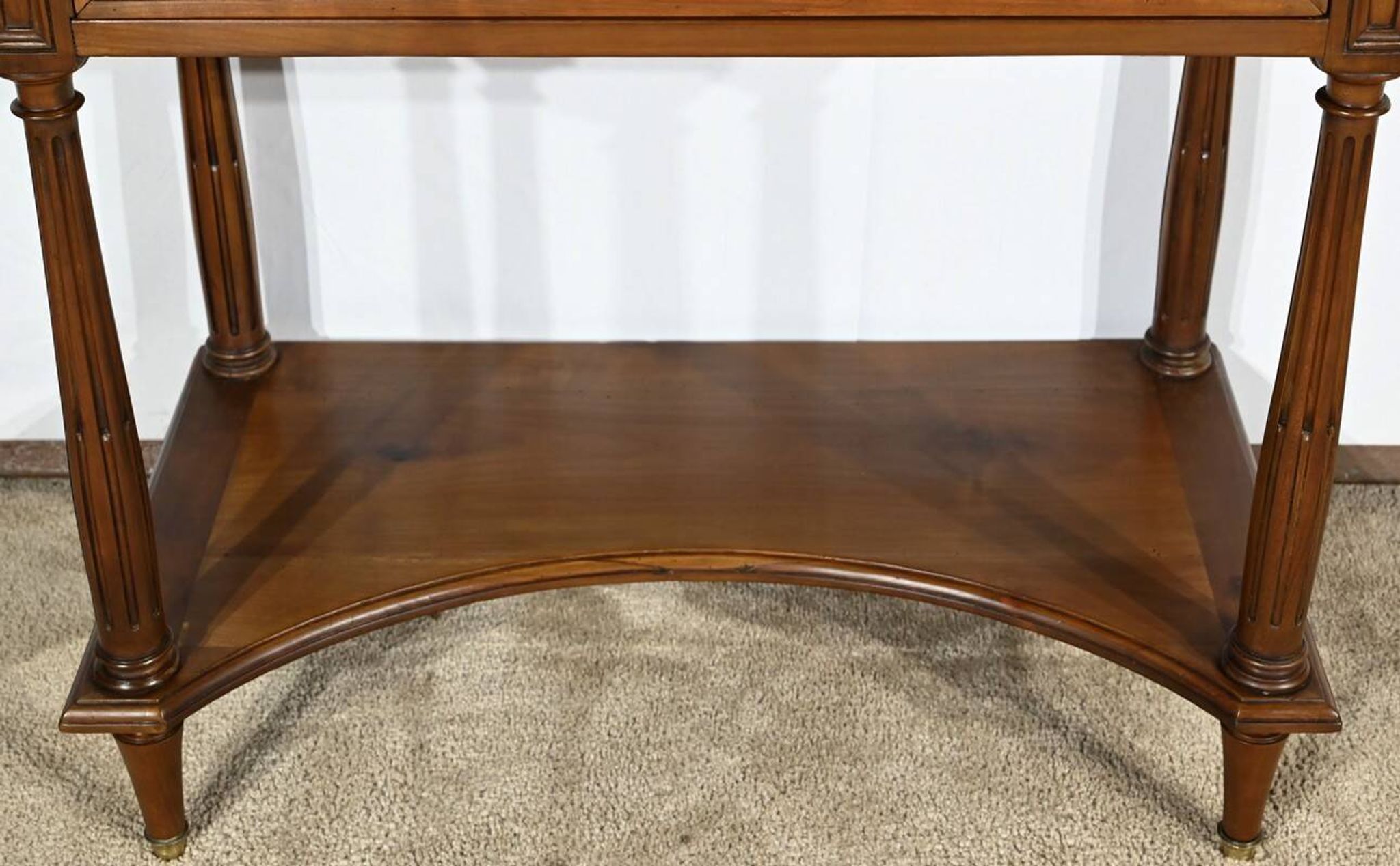 Table console en merisier, style Louis XVI, fin XIXème