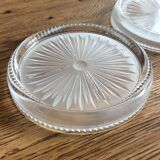 2 glass bottle bottom verlis frosted effect - bottle coaster 1930