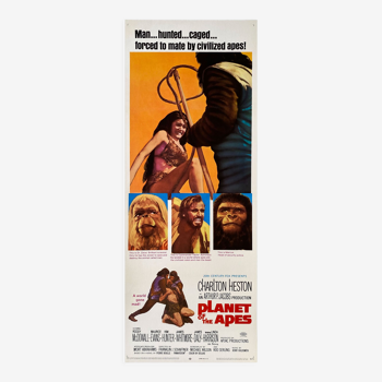 The planet of apes american movie poster - 35x91 cm. - 1968 - charlton heston