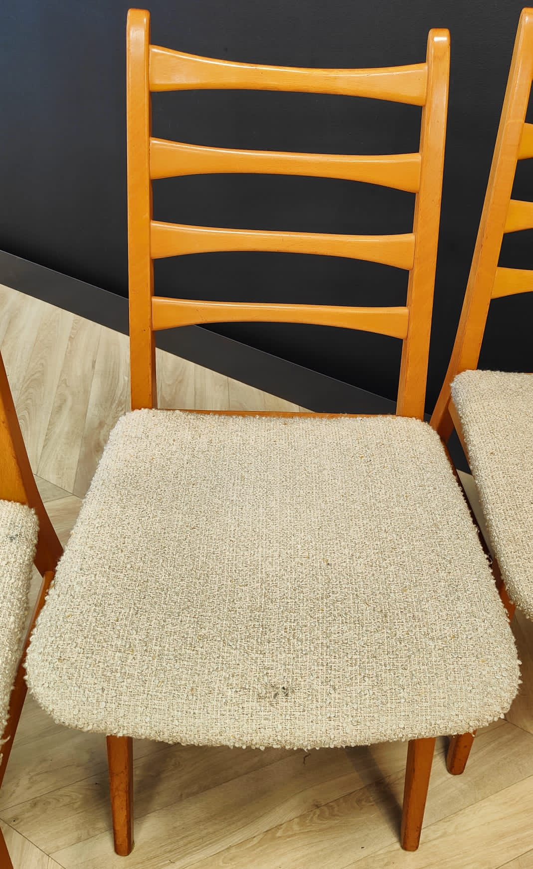 Set of 8 mid century dining table chairs vintage