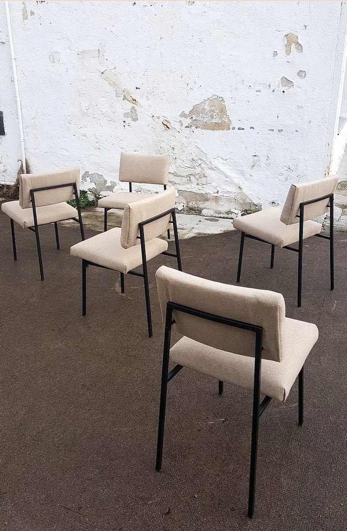 Set de 5 chaises de Gérard Guermonprez 1957