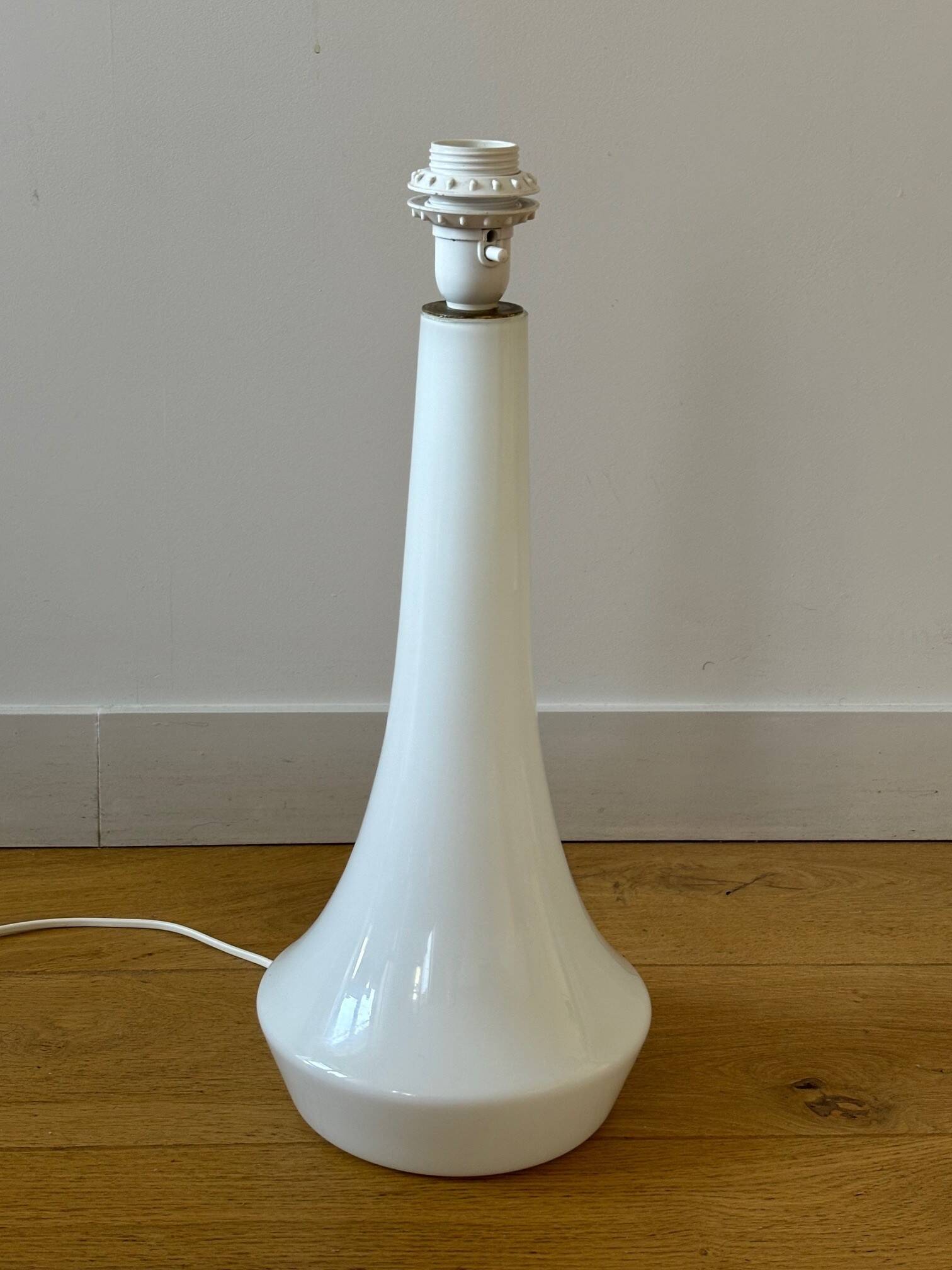 opaline and brass lamp - Sweden 60s/70s