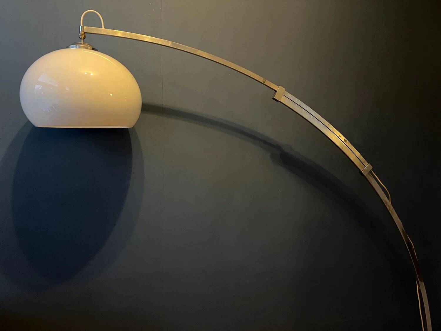 Vintage space age arc floor lamp in style of Guzzini