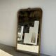 Large gilded mirror 19th century rounded corners mercury glass Louis XVI style