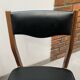 Set of 6 Scandinavian Skaï and teak wood chairs