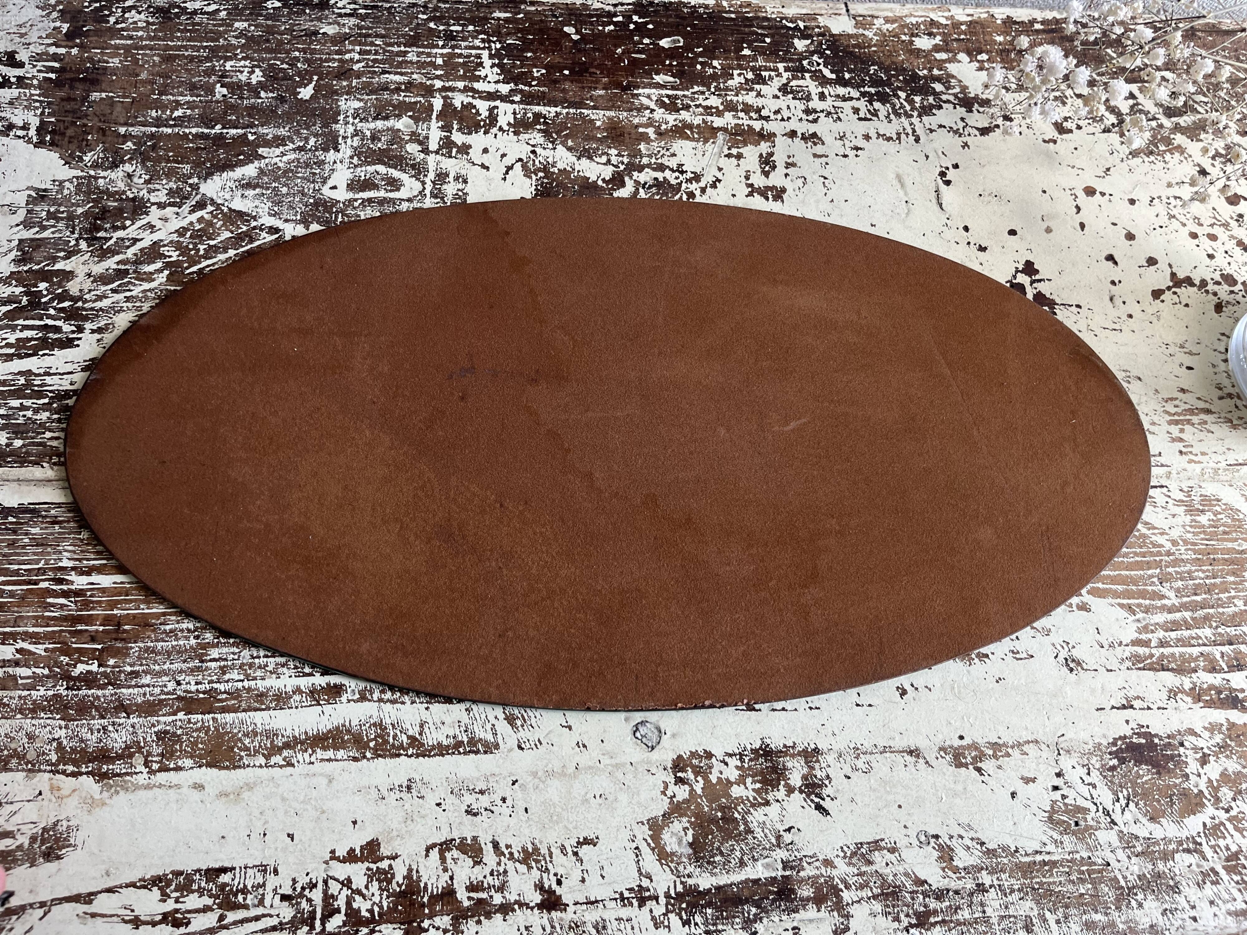 Oval beveled mirror 40 x 20.5 cm