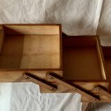 Worker - sewing box on vintage wooden legs - 3 floors