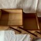 Worker - sewing box on vintage wooden legs - 3 floors