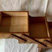 Worker - sewing box on vintage wooden legs - 3 floors