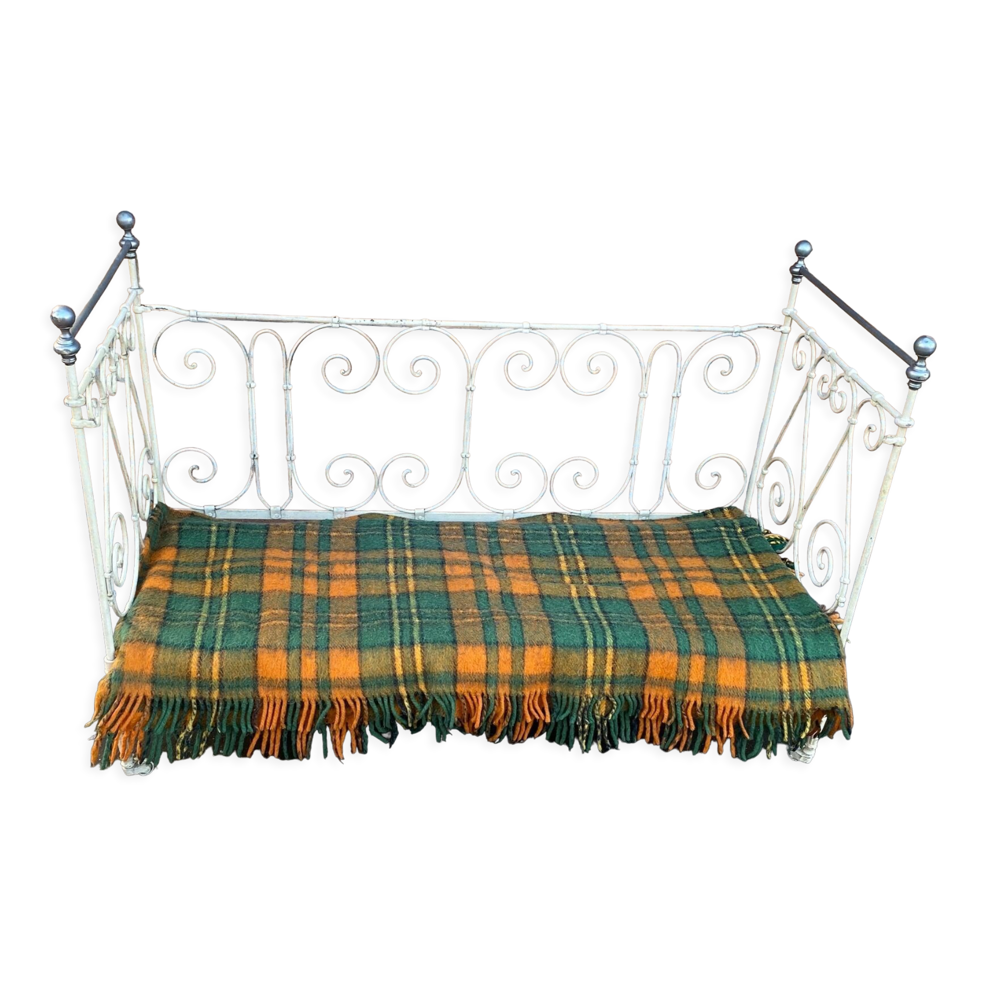 Wrought iron cot