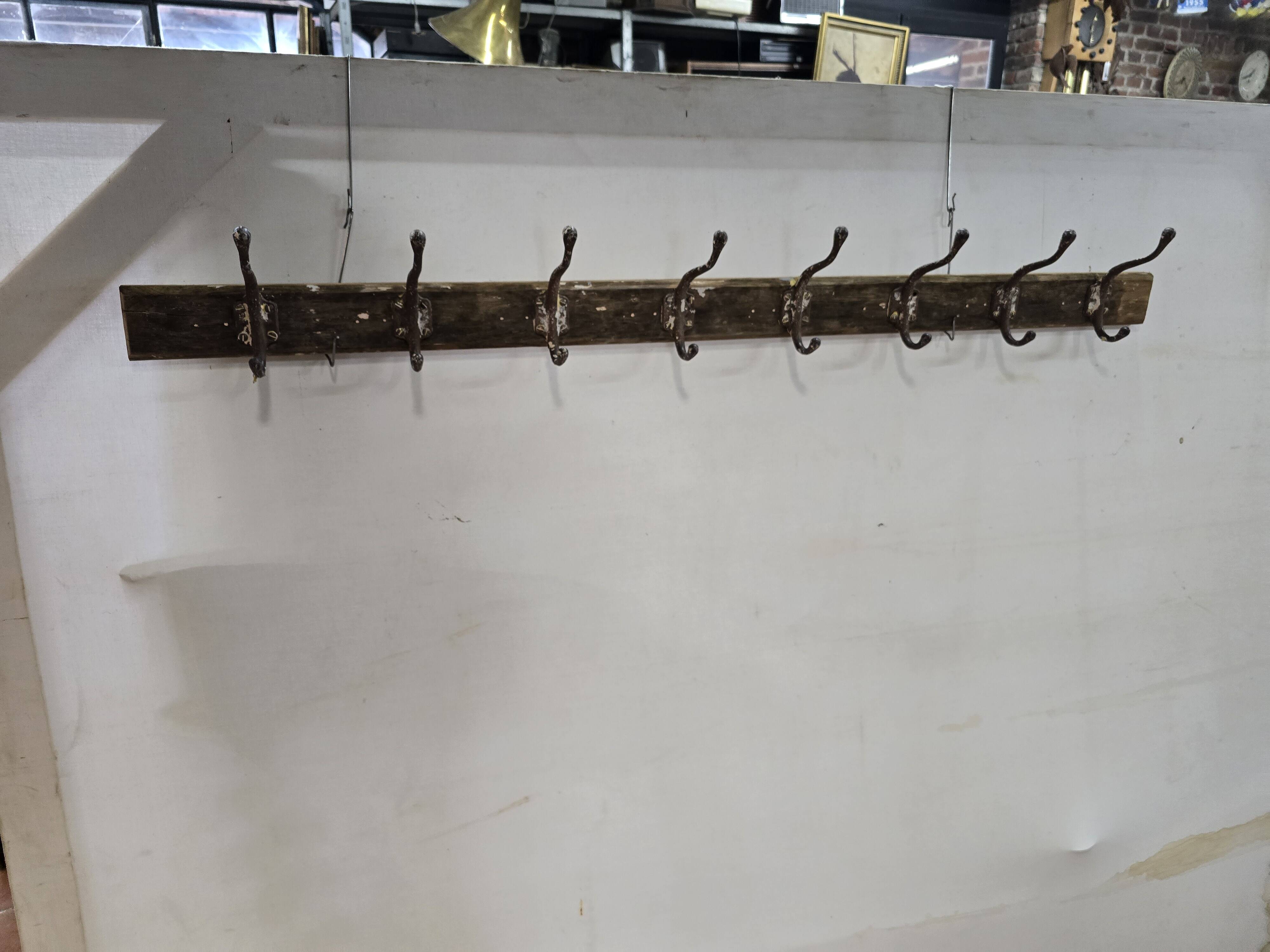 Old school coat rack with 8 hooks