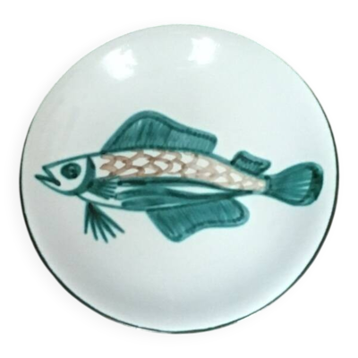 Assiette vintage en céramique signée Robert Picault Vallauris