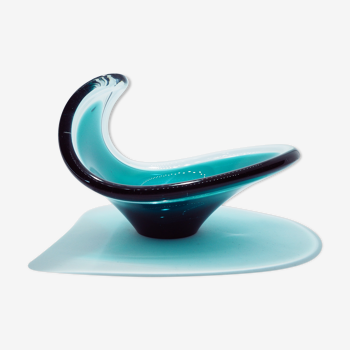 Bol en verre turquoise Flygsforsn de Paul Kedelev