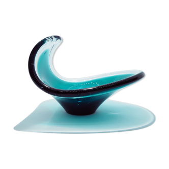 Bol en verre turquoise Flygsforsn de Paul Kedelev